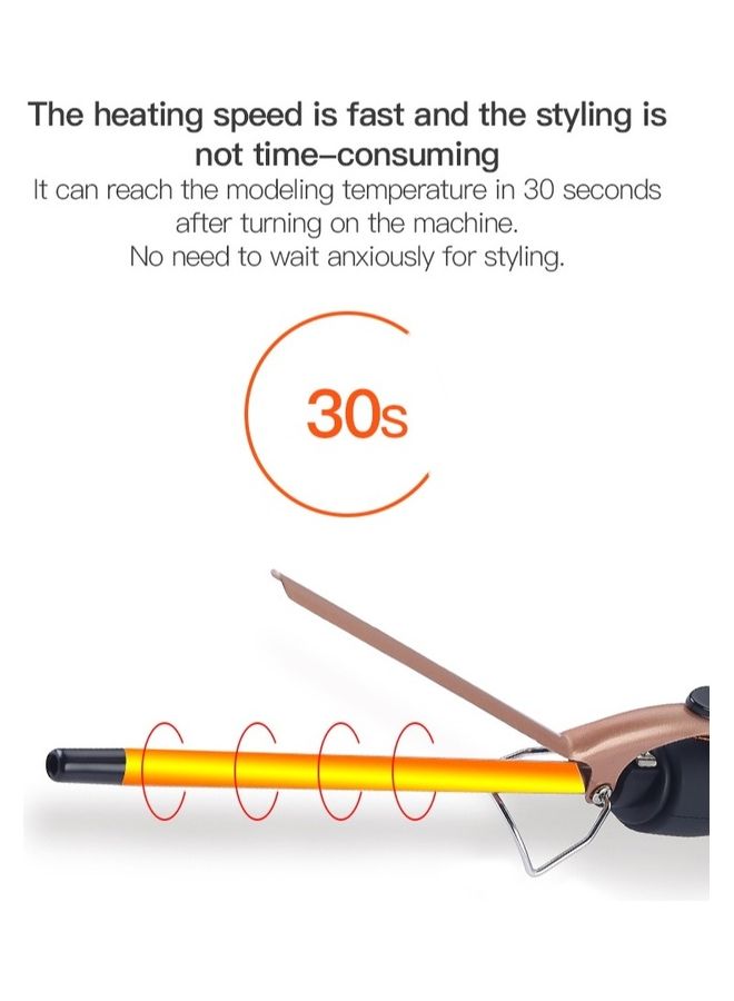 Sunhome Professional 9mm Thin Hair Curler Black/Gold  - Image 5