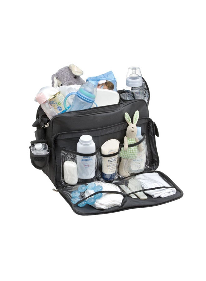 RYCO - Deluxe Messenger Diaper Bag- black - Image 1
