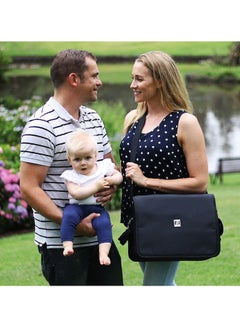 RYCO Deluxe Messenger Diaper Bag- black  - Image 4