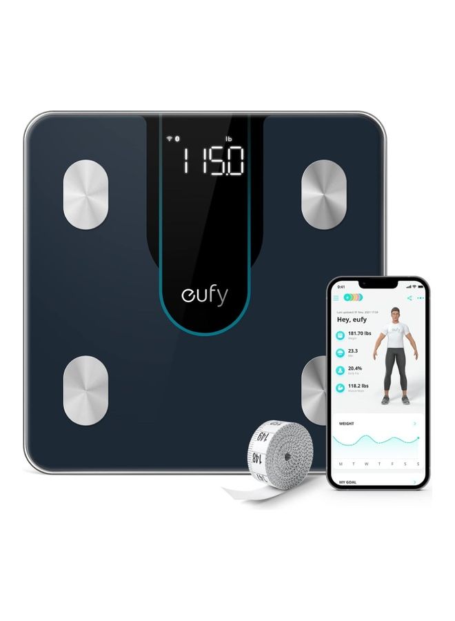 eufy Smart Scale P2, Digital Bathroom Weight Scale with Wi-Fi, Bluetooth Weighning Scale, 15 Measurements Including Weight, Body Fat, BMI, Muscle & Bone Mass, 3D Virtual Body Mod, 50 g/0.1 lb, IPX5  - Image 1