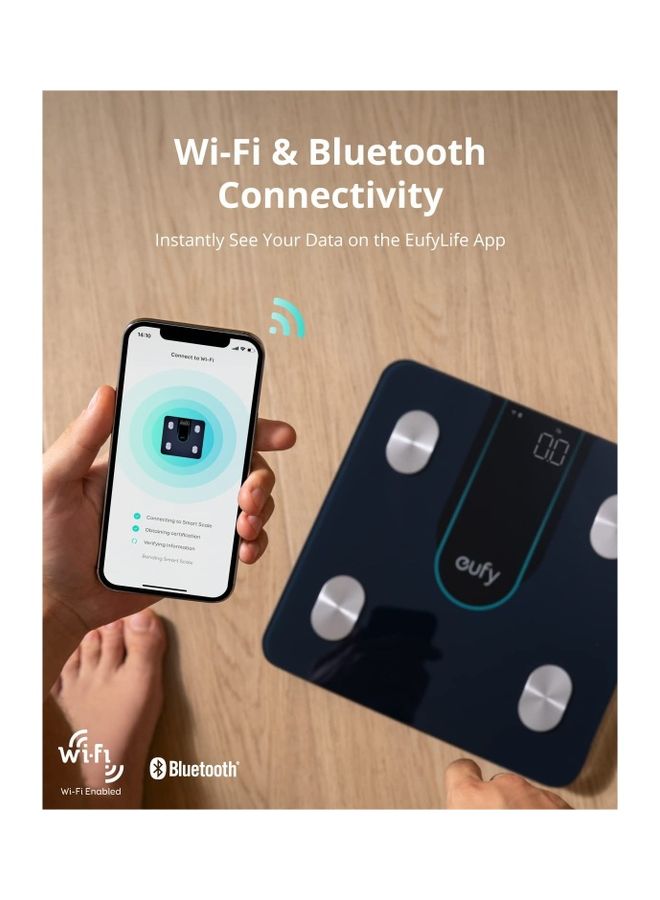 eufy - Smart Scale P2, Digital Bathroom Weight Scale with Wi-Fi, Bluetooth Weighning Scale, 15 Measurements Including Weight, Body Fat, BMI, Muscle & Bone Mass, 3D Virtual Body Mod, 50 g/0.1 lb, IPX5 - Image 1