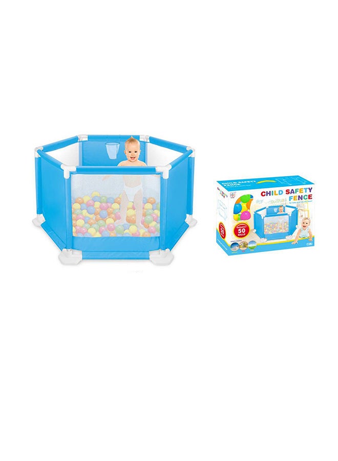 لو.بيبي.في  سياج لسلامة الأطفال قابل للطي مع 50 كرات اللعب الملونة للأطفال - Image 2