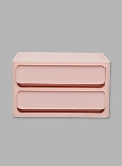 Aila 2-Drawer Storage and Makeup Organizer Pink  - Image 1