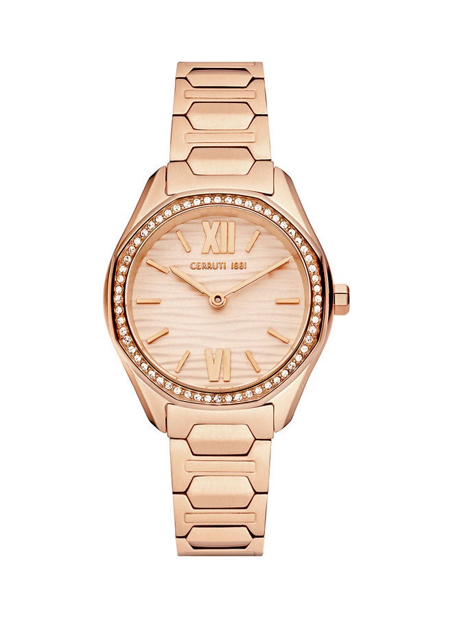 CERRUTI 1881 Women's Analog Round Shape Metal Wrist Watch CIWLG2205402 - 35 Mm - Image 1