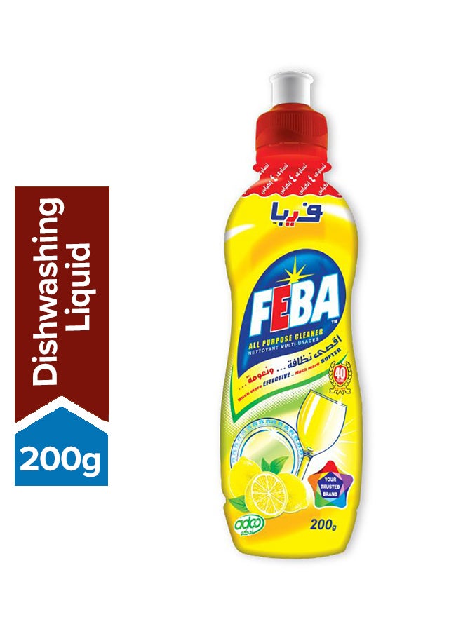 FEBA Liquid Dish Cleaner With Limon Scent 200grams