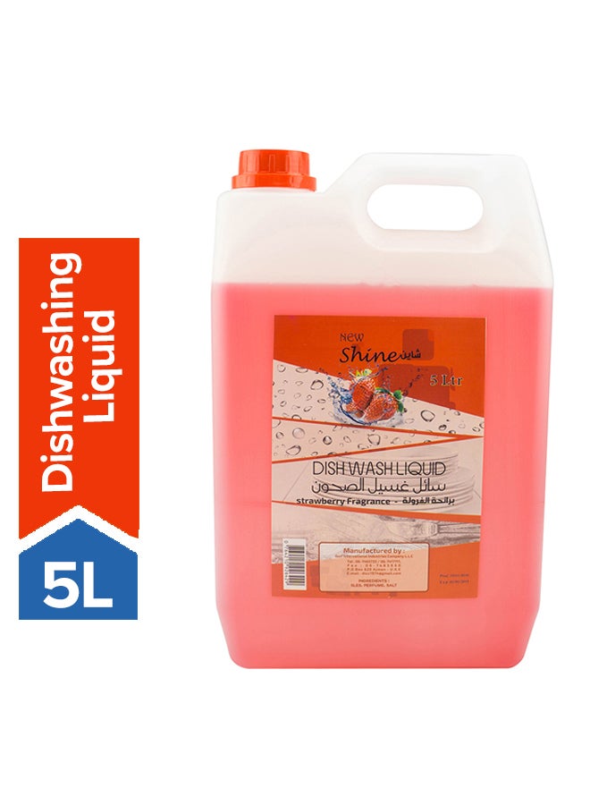 Generic New Shine Dish Wash Liquid Strawberry Fragrance 5Liters  - Image 1