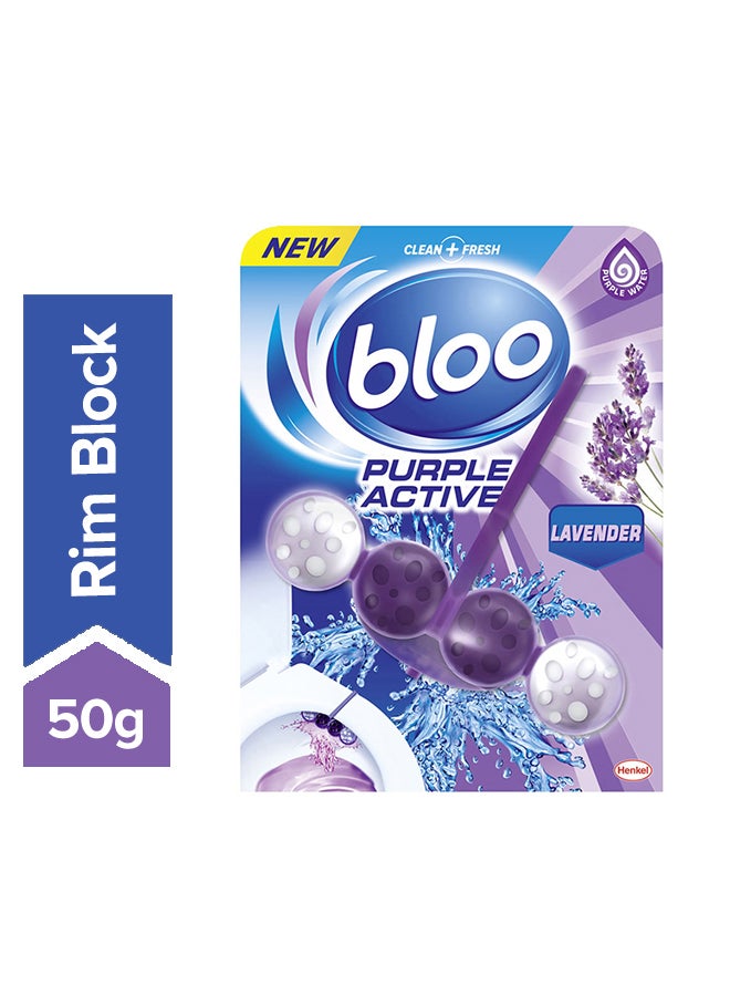 bloo Active Lavender Rim Block 50grams
