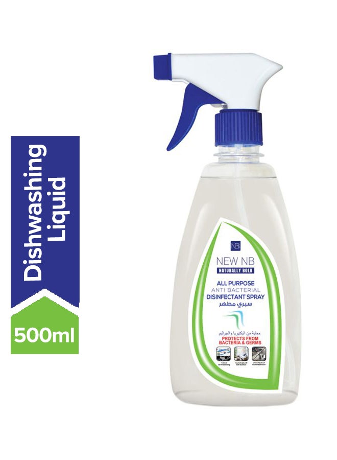 NEW NB All Purpose Anti Bacterial Disinfectant Spray Clear 500ml - Image 1