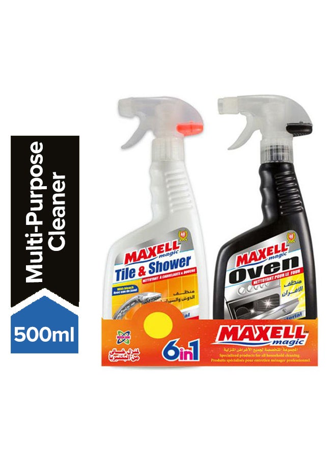 ماكسل منظّف للفرن مع منظّف للدش والسيراميك. متعدد الألوان 500ملليلتر
