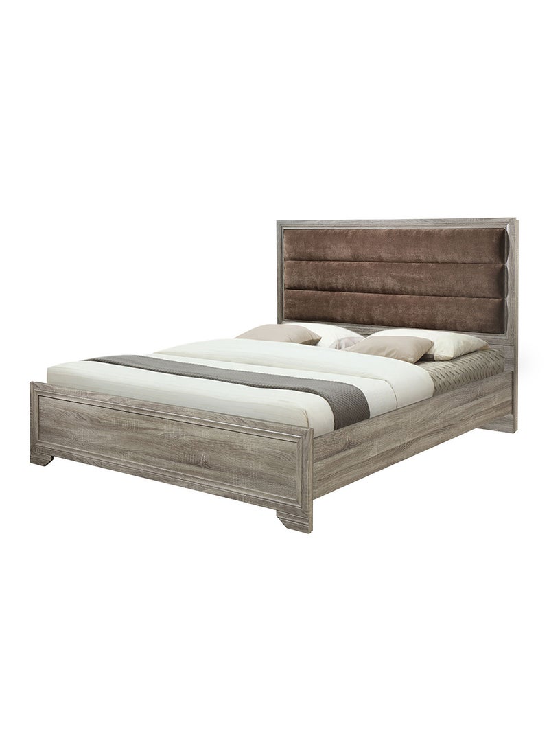 ebb & flow - Bed Frame Luxurious - King Size Bed - Beegee Collection - Medium Sonoma Oak Color - Size 1886 X 2083 X 1200 - Luxurious Home Oak/brown 1886 x 2083 x 1200mm - Image 1