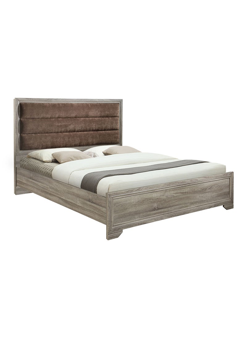ebb & flow - Bed Frame Luxurious - King Size Bed - Beegee Collection - Medium Sonoma Oak Color - Size 1886 X 2083 X 1200 - Luxurious Home Oak/brown 1886 x 2083 x 1200mm - Image 1