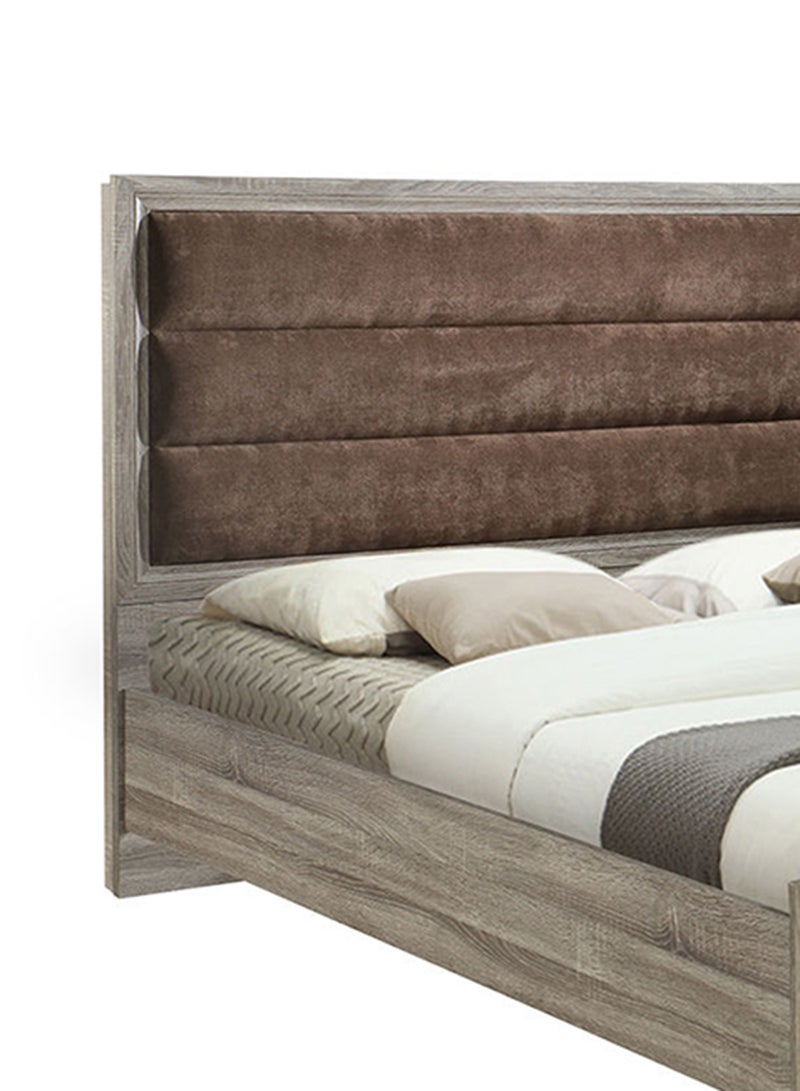 ebb & flow - Bed Frame Luxurious - King Size Bed - Beegee Collection - Medium Sonoma Oak Color - Size 1886 X 2083 X 1200 - Luxurious Home Oak/brown 1886 x 2083 x 1200mm - Image 1