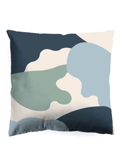Noon East Decorative Cushion , Size 45X45 Cm Seatle Blue - 100% Cotton Cover Microfiber Infill Bedroom Or Living Room Decoration Seatle Blue Standard SizeNone