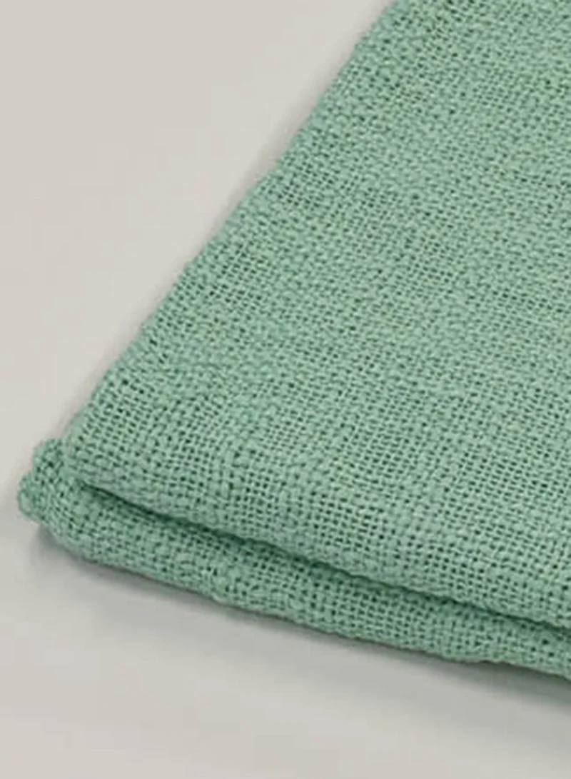 Noon East Lightweight Summer Blanket Queen Size 200 GSM Woven Texture All Season Blanket Bed And Sofa Throw Green 150 x 200cm