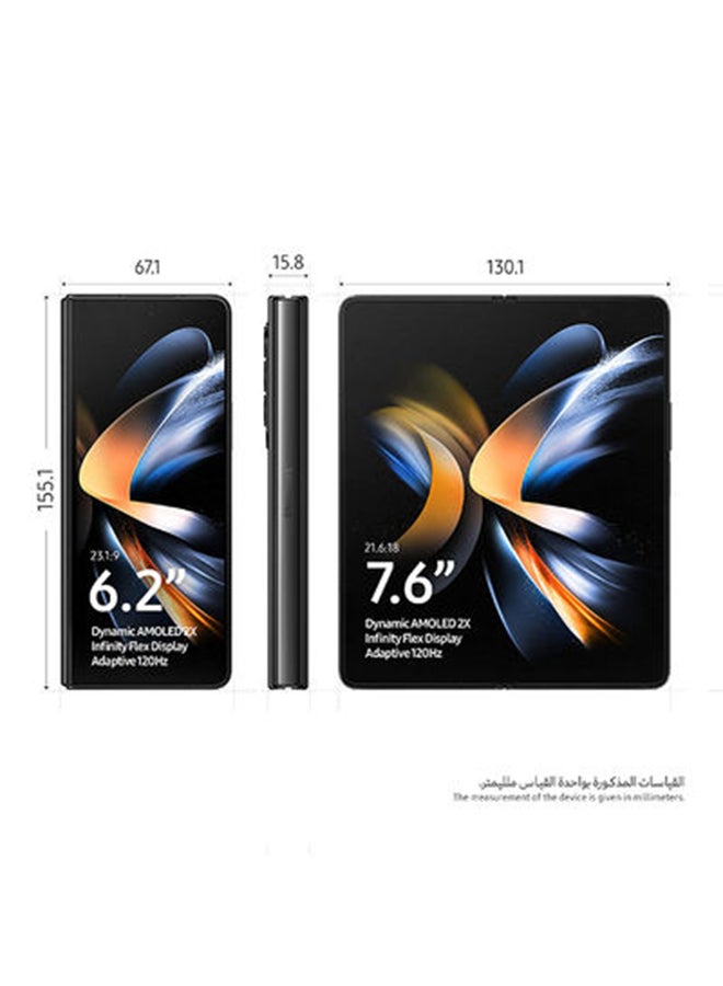 Samsung - Galaxy Z Fold 4 5G Dual SIM Phantom Black 12GB RAM 256GB - International Version - Image 1