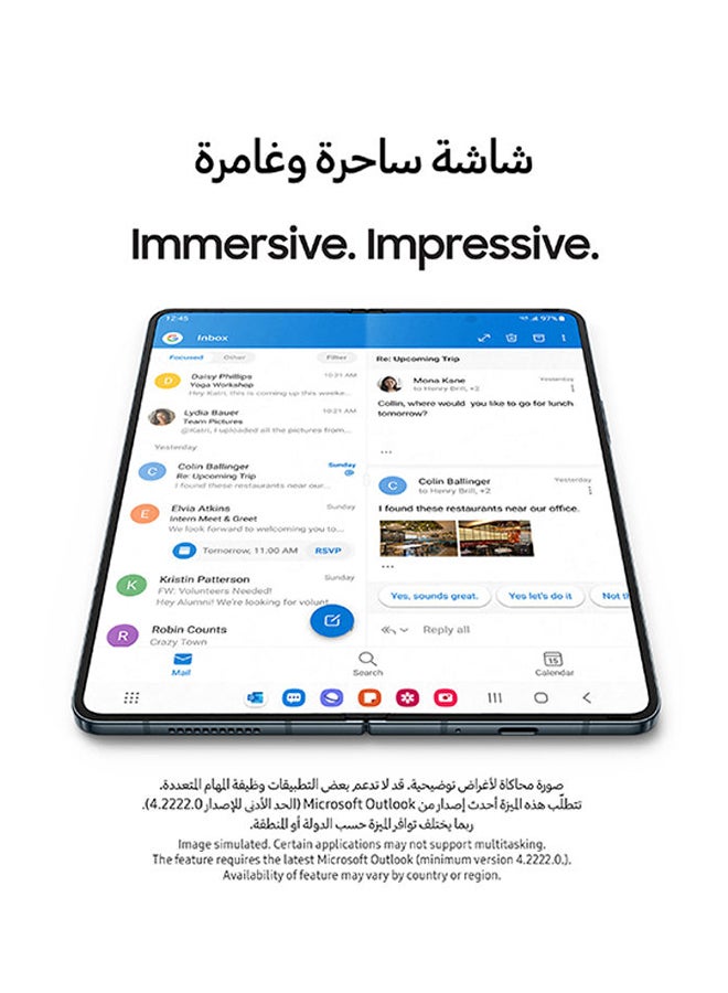 Samsung - Galaxy Z Fold 4 5G Dual SIM Phantom Black 12GB RAM 256GB - International Version - Image 1