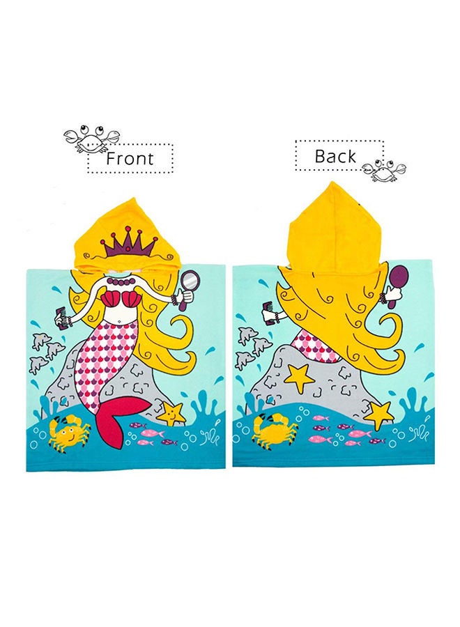 Mermaid Shark Pattern Hooded Cloak Bath Towel  - Image 5