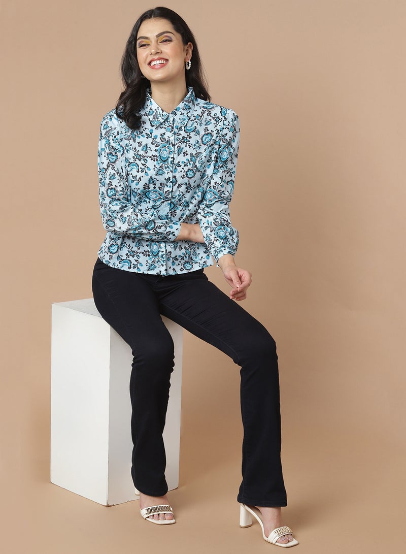 Aila - Casual All Over Print Shirt Multicolour - Image 1