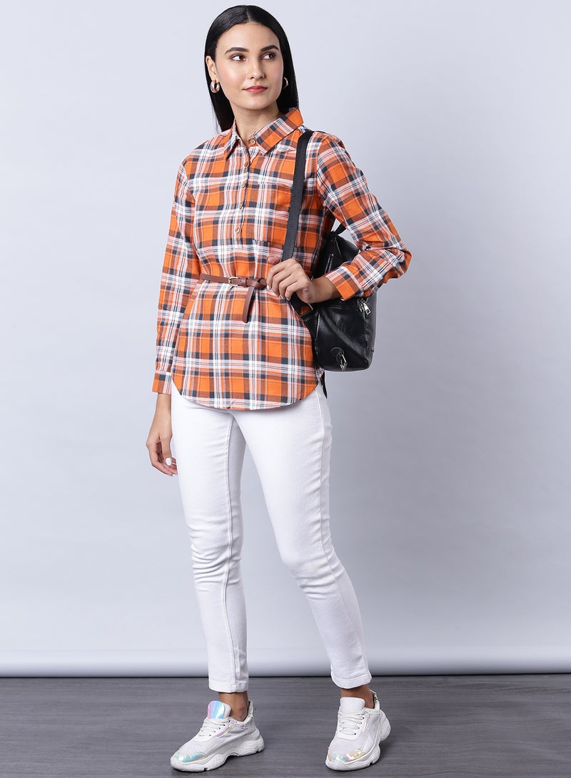 OFFROAD Long Sleeve Checkered Tunic Multicolour - Image 3