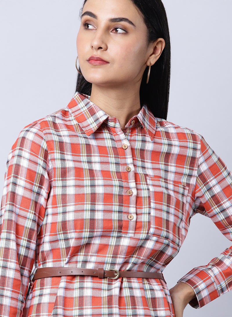 OFFROAD - Long Sleeve Checkered Tunic Multicolour - Image 1