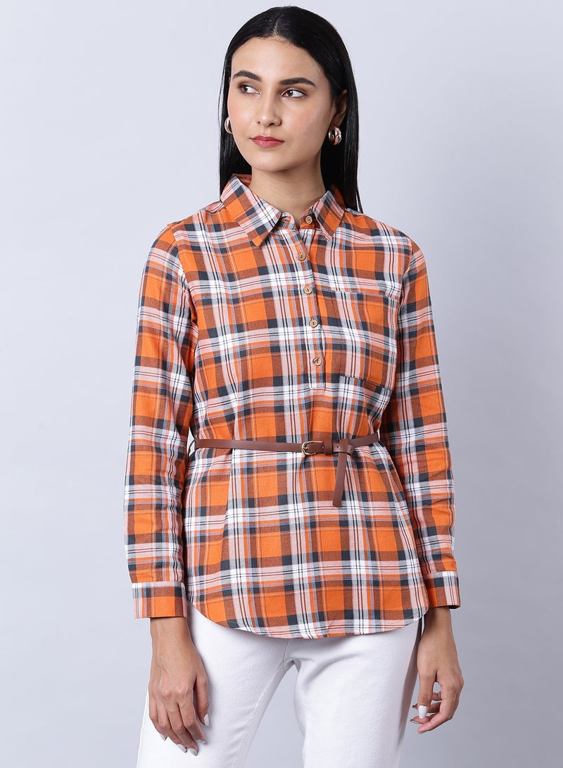 OFFROAD Long Sleeve Checkered Tunic Multicolour - Image 1
