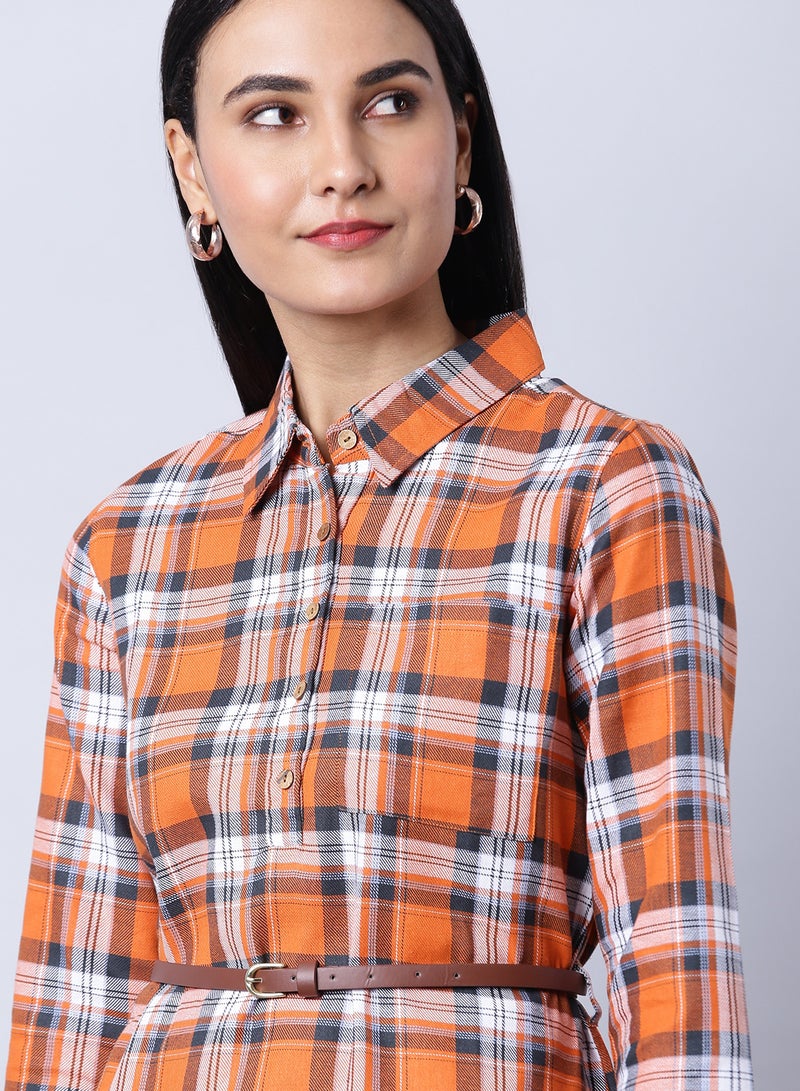 OFFROAD Long Sleeve Checkered Tunic Multicolour - Image 4