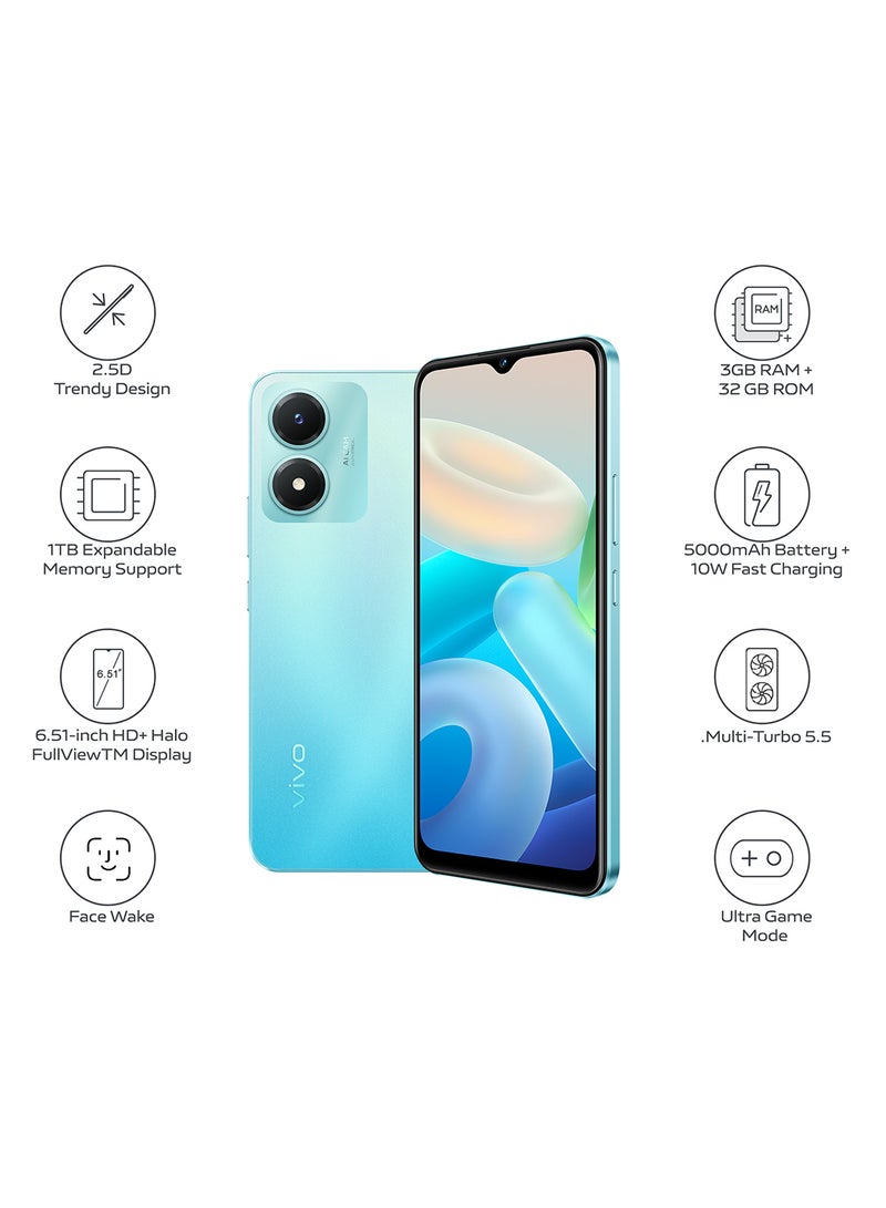vivo - Y02s Dual SIM Vibrant Blue 3GB RAM 32GB 4G LTE - Image 1