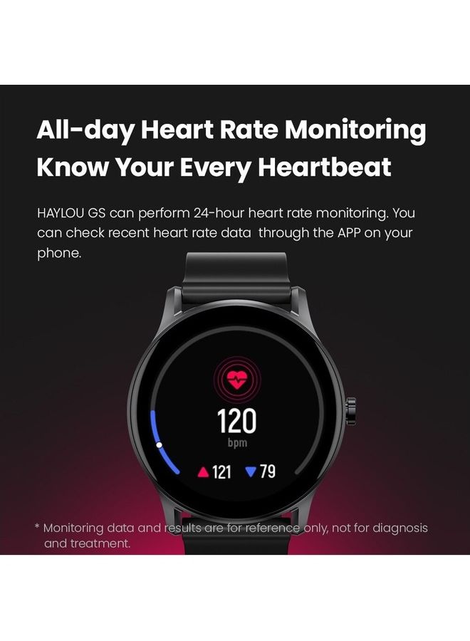 Haylou GS-LS09A  Smart Watch 1.28-inch TFT Display Bluetooth 5.0 220mAh IP68 Waterproof Heart Rate Monitor SpO2 Tracking 7 Days Battery Life 12 Mode Black - Image 3