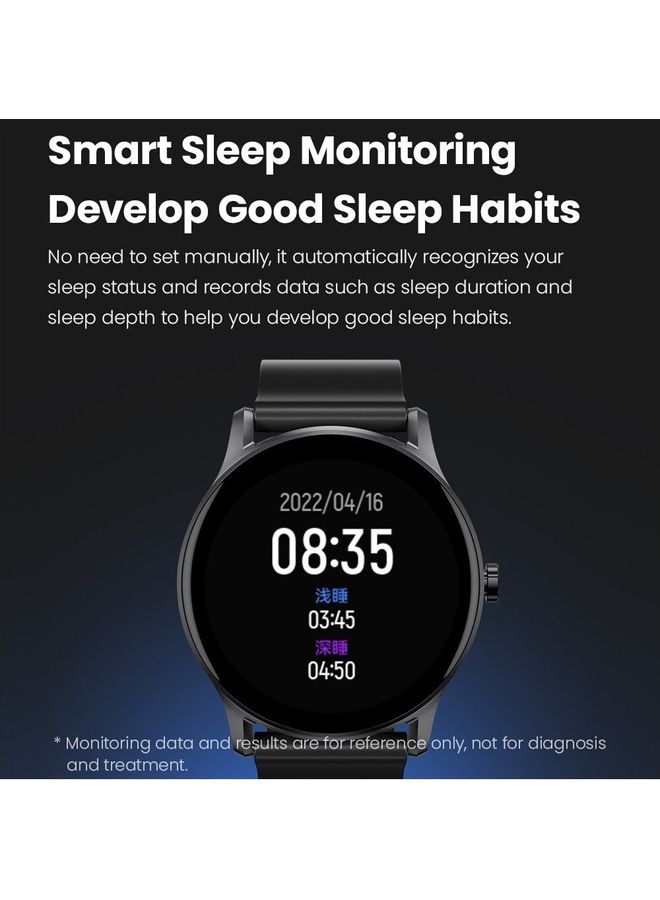 Haylou GS-LS09A  Smart Watch 1.28-inch TFT Display Bluetooth 5.0 220mAh IP68 Waterproof Heart Rate Monitor SpO2 Tracking 7 Days Battery Life 12 Mode Black - Image 4
