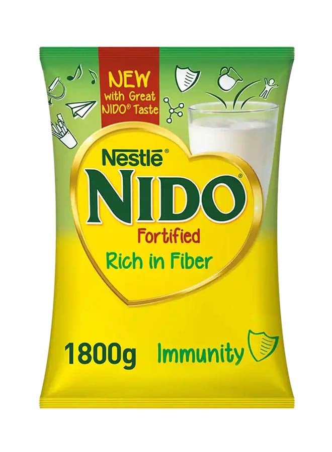 Nido Fortified Milk Powder Rich In Fiber Pouch 1800grams  - Image 1