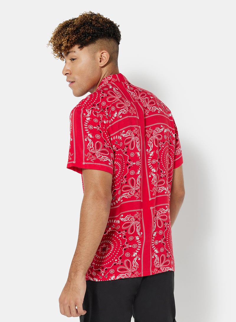 BRAVE SOUL - All Over Print Shirt Red - Image 1