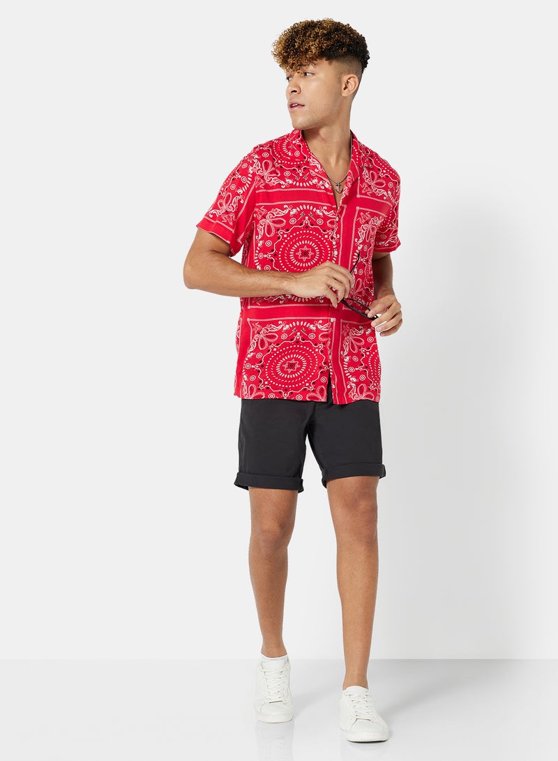 BRAVE SOUL - All Over Print Shirt Red - Image 1