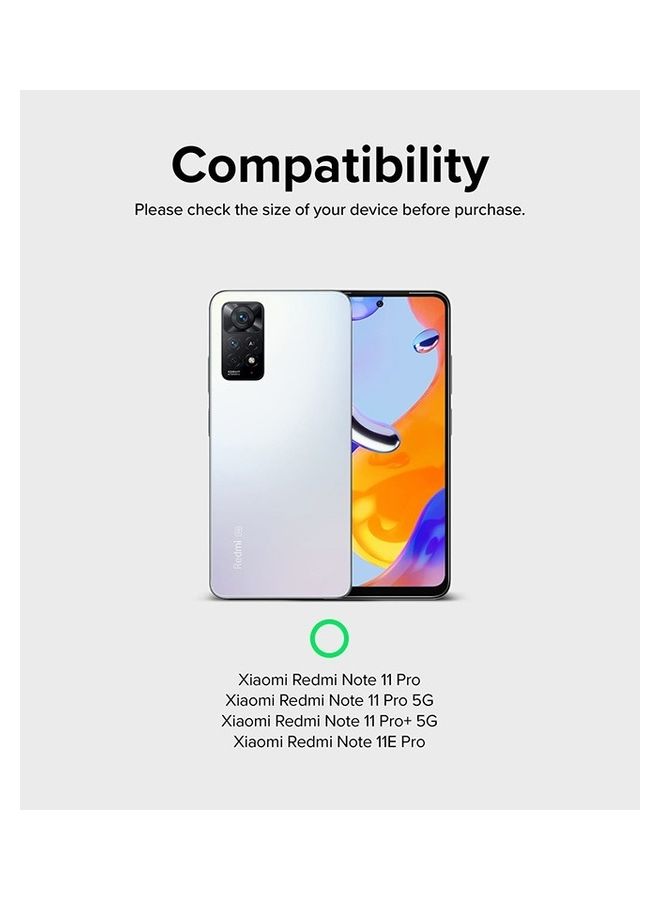 Ringke Fusion Case Compatible with Redmi Note 11 Pro 4G/5G Bumper Phone Cover Matte Camo Black - Image 2