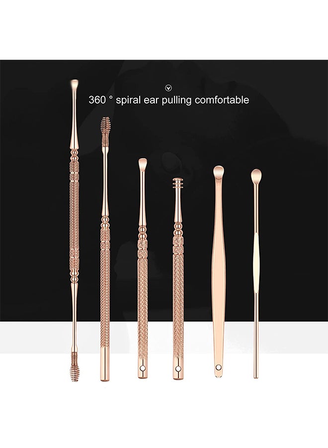 6-Piece Portable Ear Wax Curette Cleaner Set