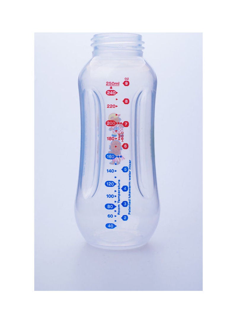 Japlo - Easy mix & grip  baby feeding Bottle with Anti-colic nipple & Lukewarm water mixer size 250 ml - Assorted - Image 1