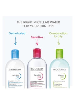 Bioderma Sensibio H2O Soothing Micellar Cleansing Water Clear 500ml  - Image 4