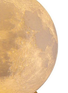 ماركة غير محددة مصباح LED على شكل قمر مع تحكم باللمس وعن بُعد أبيض/بني 15X15X15سم  - Image 4