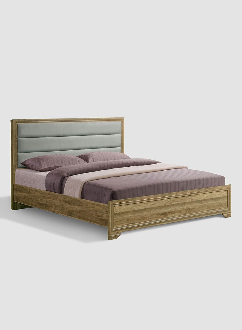 ebb & flow - Bed Frame Luxurious - King Size Bed - Beegee Collection - Medium Walnut Color - Size 1886 X 2083 X 1200 - Luxurious Home Medium Walnut 1886 x 2083 x 1200mm - Image 1
