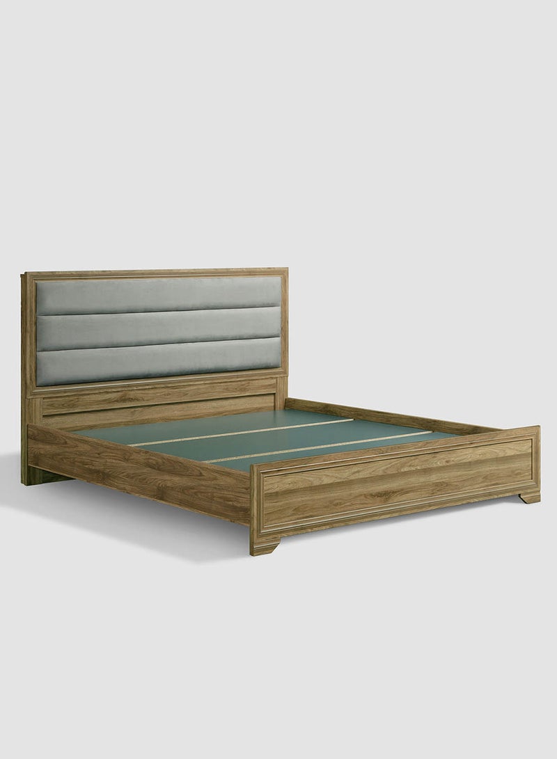 ebb & flow - Bed Frame Luxurious - King Size Bed - Beegee Collection - Medium Walnut Color - Size 1886 X 2083 X 1200 - Luxurious Home Medium Walnut 1886 x 2083 x 1200mm - Image 1