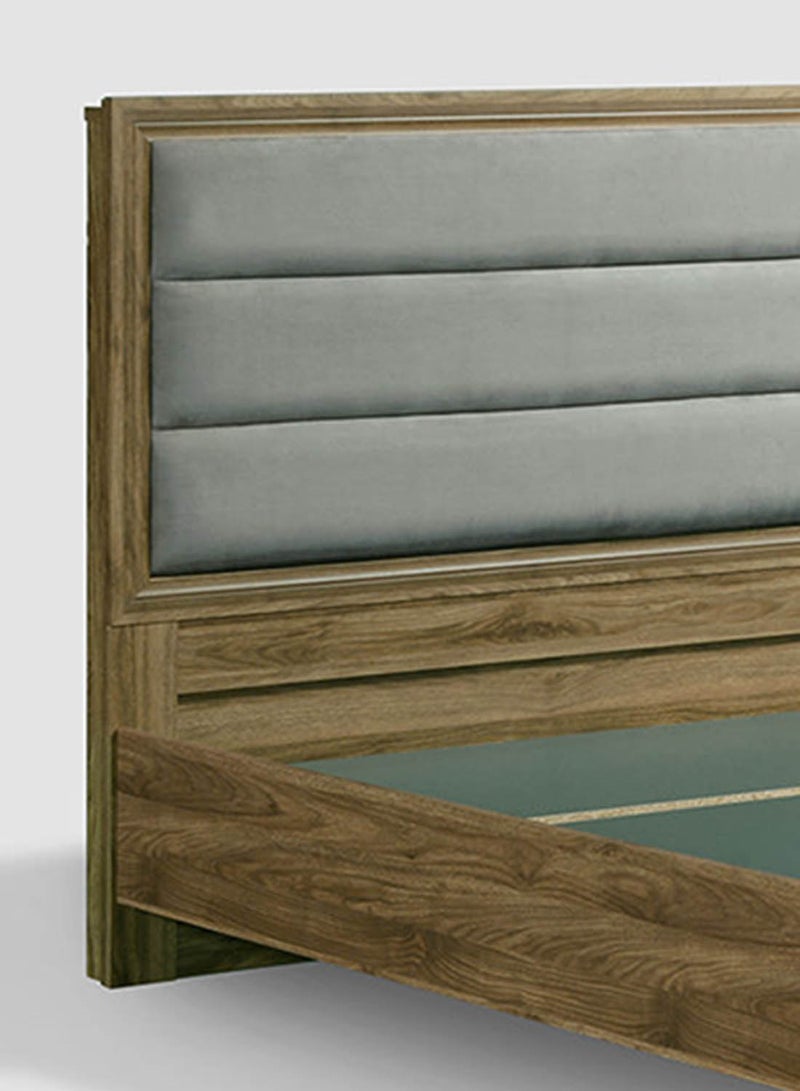 ebb & flow - Bed Frame Luxurious - King Size Bed - Beegee Collection - Medium Walnut Color - Size 1886 X 2083 X 1200 - Luxurious Home Medium Walnut 1886 x 2083 x 1200mm - Image 1