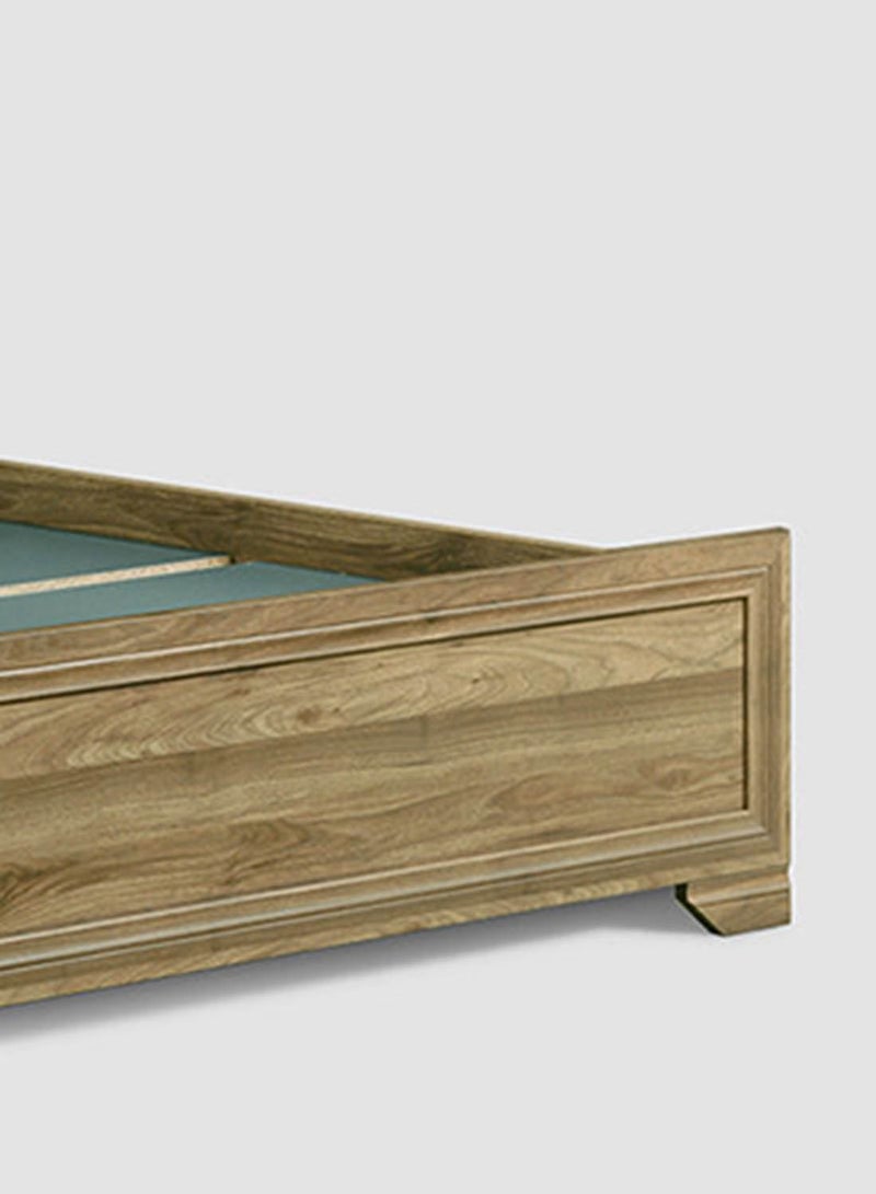 ebb & flow - Bed Frame Luxurious - King Size Bed - Beegee Collection - Medium Walnut Color - Size 1886 X 2083 X 1200 - Luxurious Home Medium Walnut 1886 x 2083 x 1200mm - Image 1