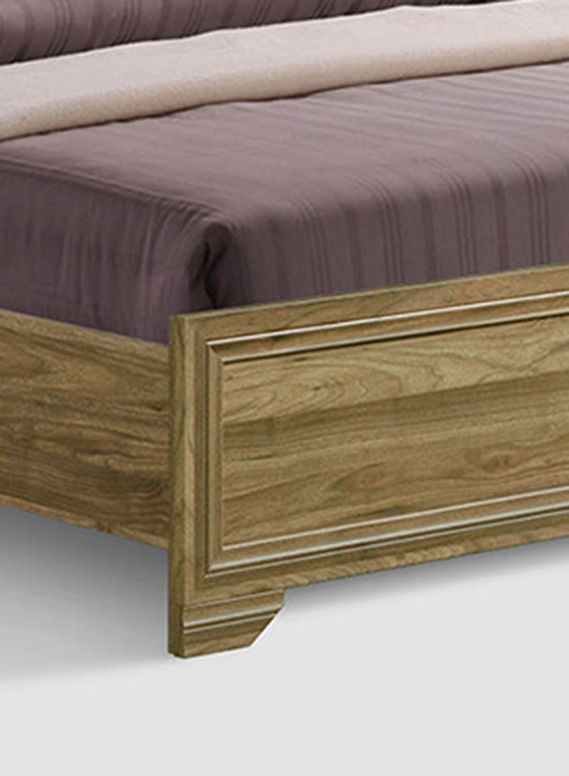 ebb & flow - Bed Frame Luxurious - King Size Bed - Beegee Collection - Medium Walnut Color - Size 1886 X 2083 X 1200 - Luxurious Home Medium Walnut 1886 x 2083 x 1200mm - Image 1