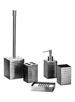 Amal Bathroom Accessories - Soap Dispenser - Stainless Steel Square - Silver Color - Bath Kit Silver (Square)  - Image 3