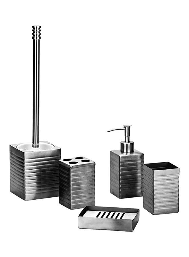 Amal Bathroom Accessories - Soap Dispenser - Stainless Steel Square - Silver Color - Bath Kit Silver (Square)  - Image 3