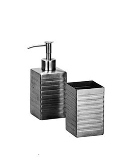 Amal Bathroom Accessories - Soap Dispenser - Stainless Steel Square - Silver Color - Bath Kit Silver (Square)  - Image 4