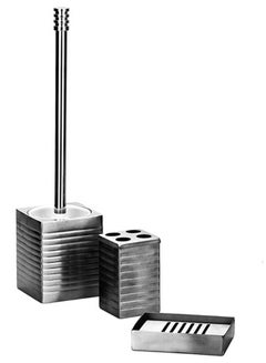 Amal Bathroom Accessories - Soap Dispenser - Stainless Steel Square - Silver Color - Bath Kit Silver (Square)  - Image 5