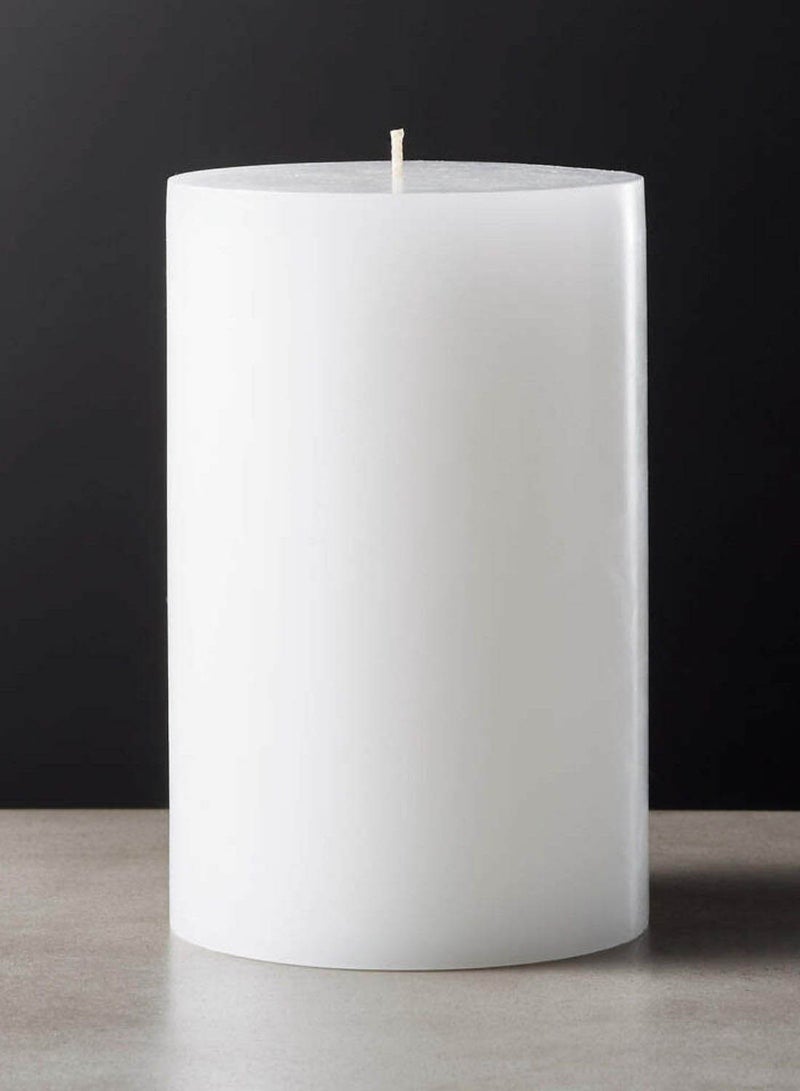 ebb & flow Pack of 4 Modern Unscented Wax Pillar Candle Unique Luxury Quality Product For The Perfect Stylish Home White 4 x 4.5inch  - Image 1