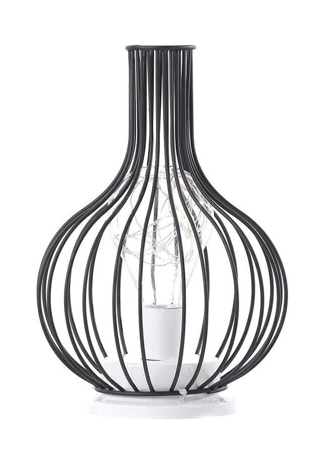 Switch Retro Wrought Art Hollow Bottle LED Table Lamp Black 15 x 15 x 24cm  - Image 1