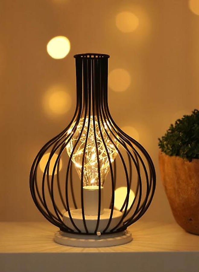 Switch Retro Wrought Art Hollow Bottle LED Table Lamp Black 15 x 15 x 24cm  - Image 3