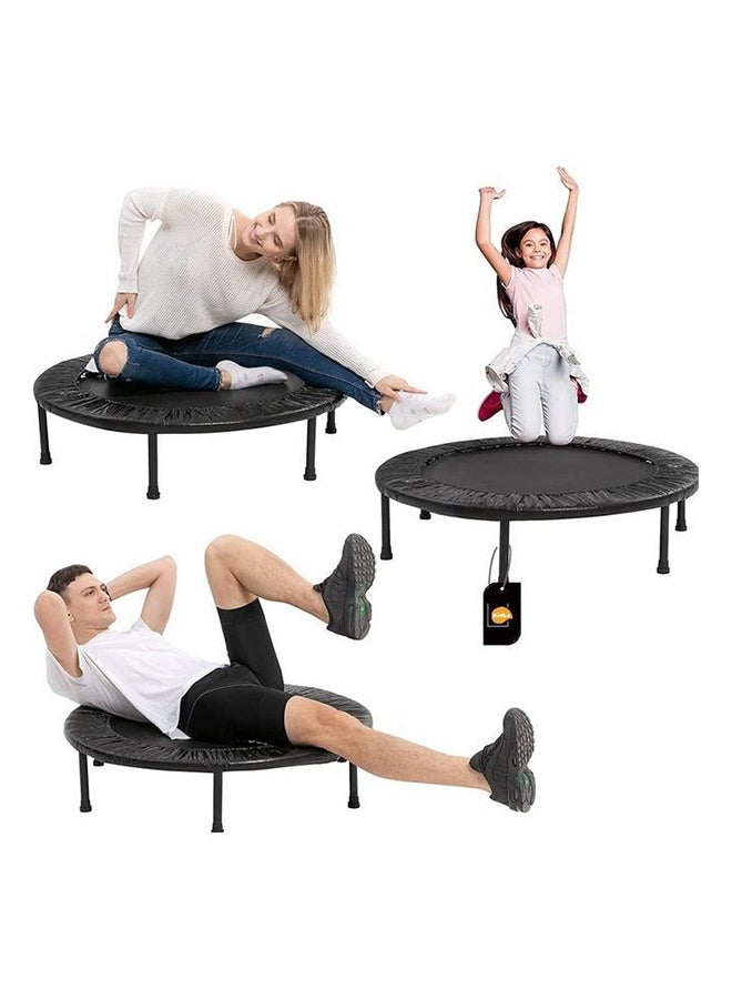 Kidle 48 Inch Mini Exercise Trampoline For Adults or Kids-Indoor Fitness Rebounder Trampoline With Safety Pad 120x120x23cm - Image 5